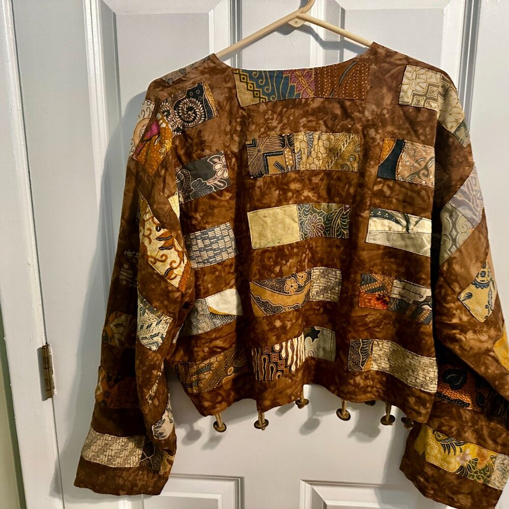 Nativewear Designs Patchwork Boho Cropped Jacket … - image 6